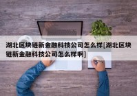 湖北区块链新金融科技公司怎么样[湖北区块链新金融科技公司怎么样啊]