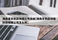 海南省玄机区块链公司收益[海南玄机区块链科技有限公司怎么样]