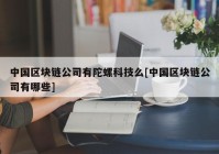 中国区块链公司有陀螺科技么[中国区块链公司有哪些]